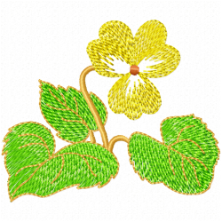 Flowers And Tree Embroidery Design 3